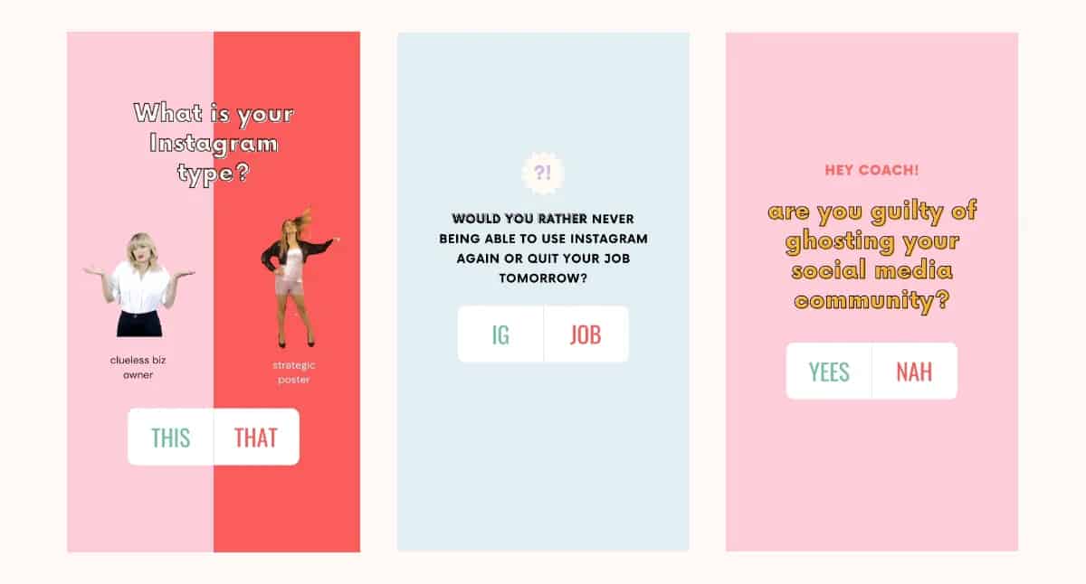 instagram poll story ad idea